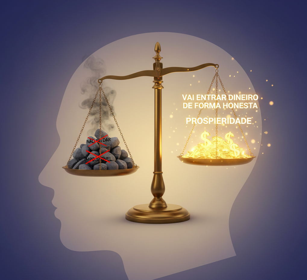 Transformando pensamentos de escassez em afirmações de abundância.