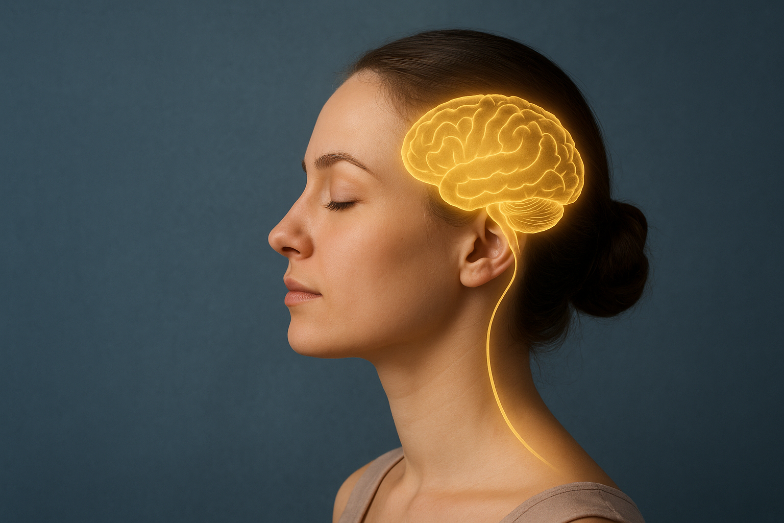 Pessoa meditando com luz suave simbolizando o poder do subconsciente e a Lei da Atração